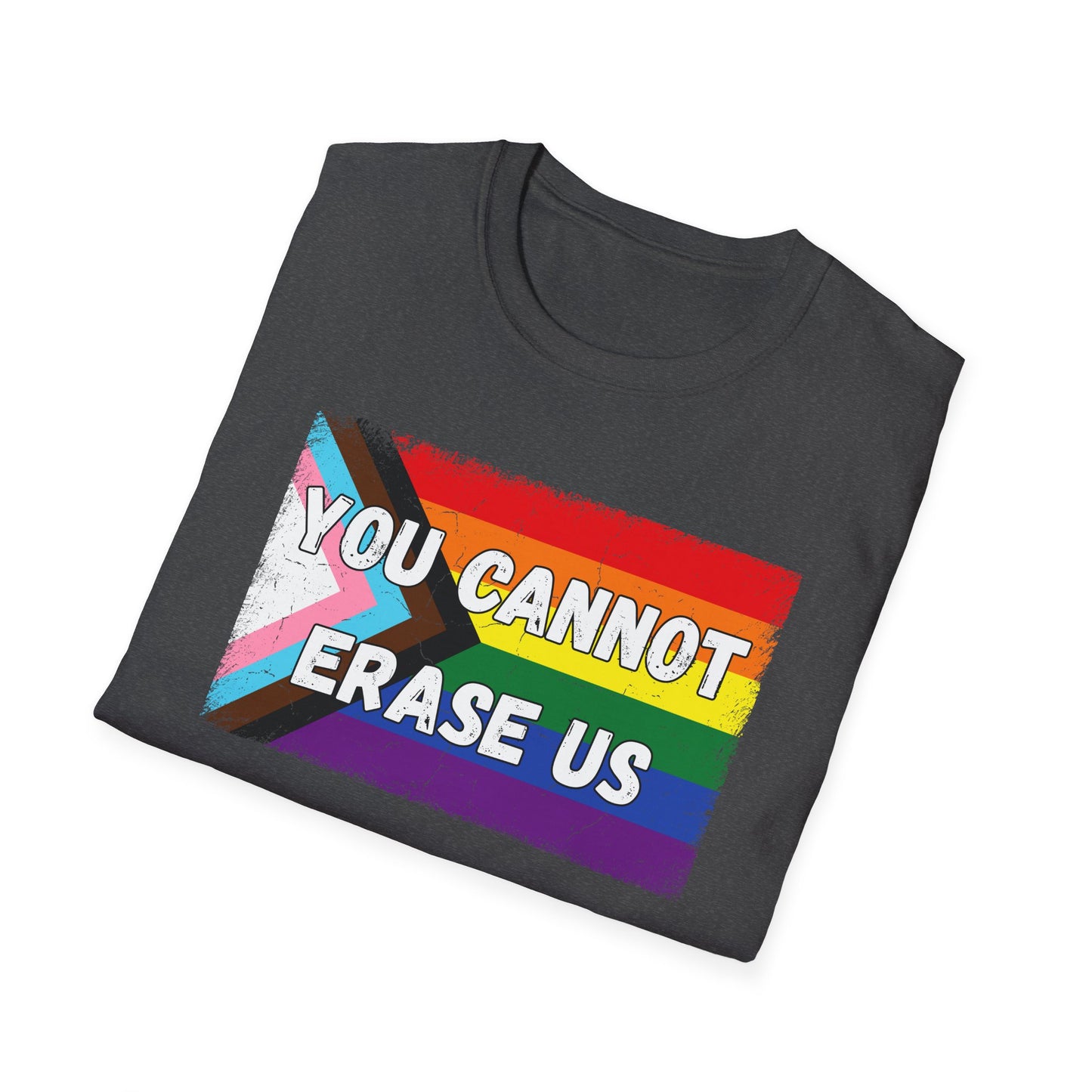 Pride Message T-Shirt - You Cannot Erase Us, LGBTQ+ Apparel, Unisex Shirt, Protest Tee, Equality Support Clothing, Gift for Activists