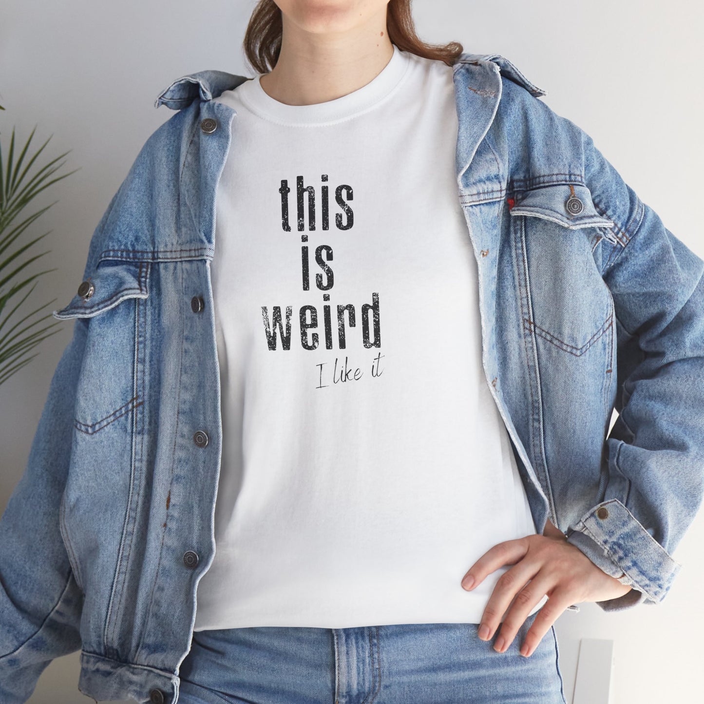 This Is Weird Unisex Heavy Cotton Tee - Fun Casual Shirt for Quirky Individuals