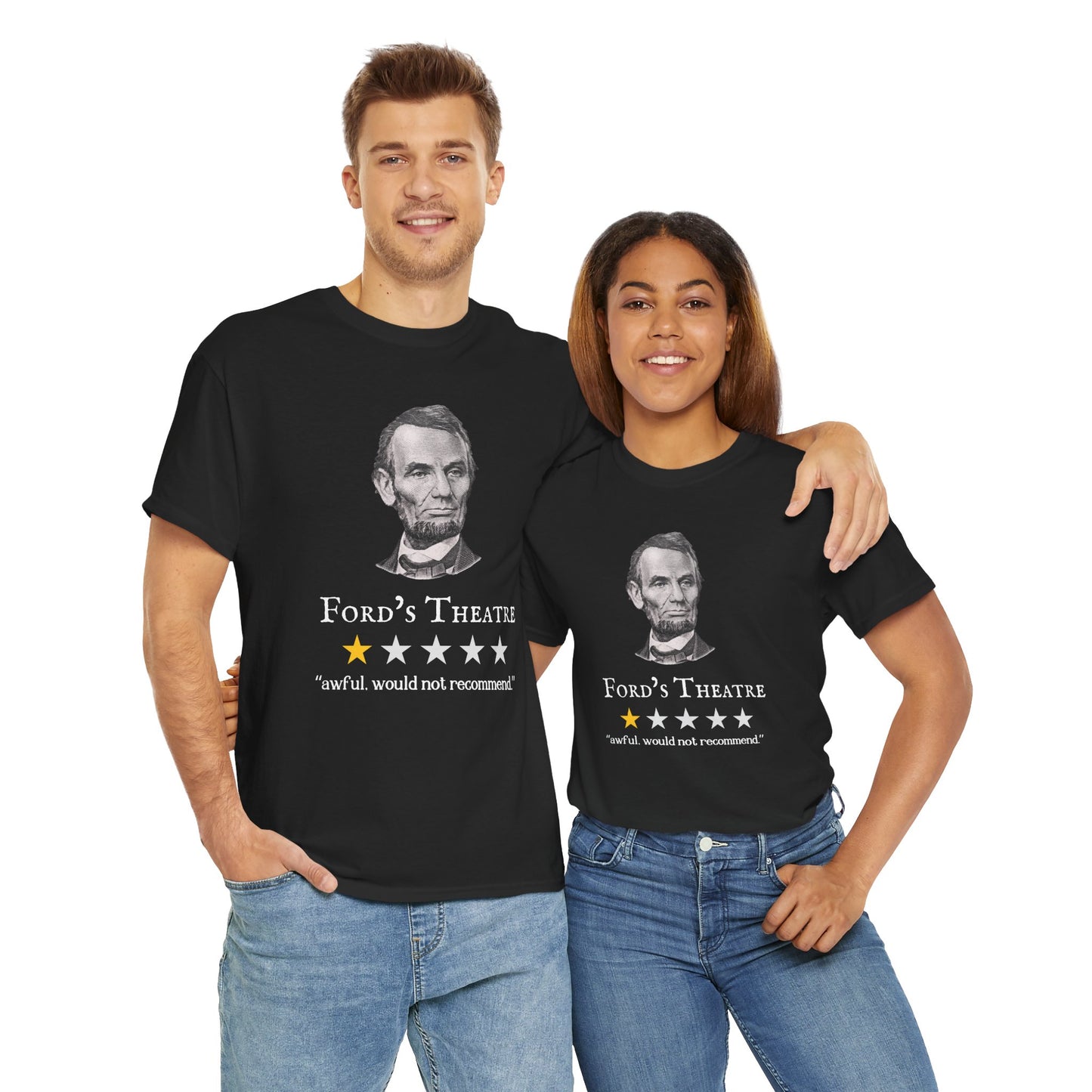 Funny Abraham Lincoln Ford's Theater Google Review Unisex Tee