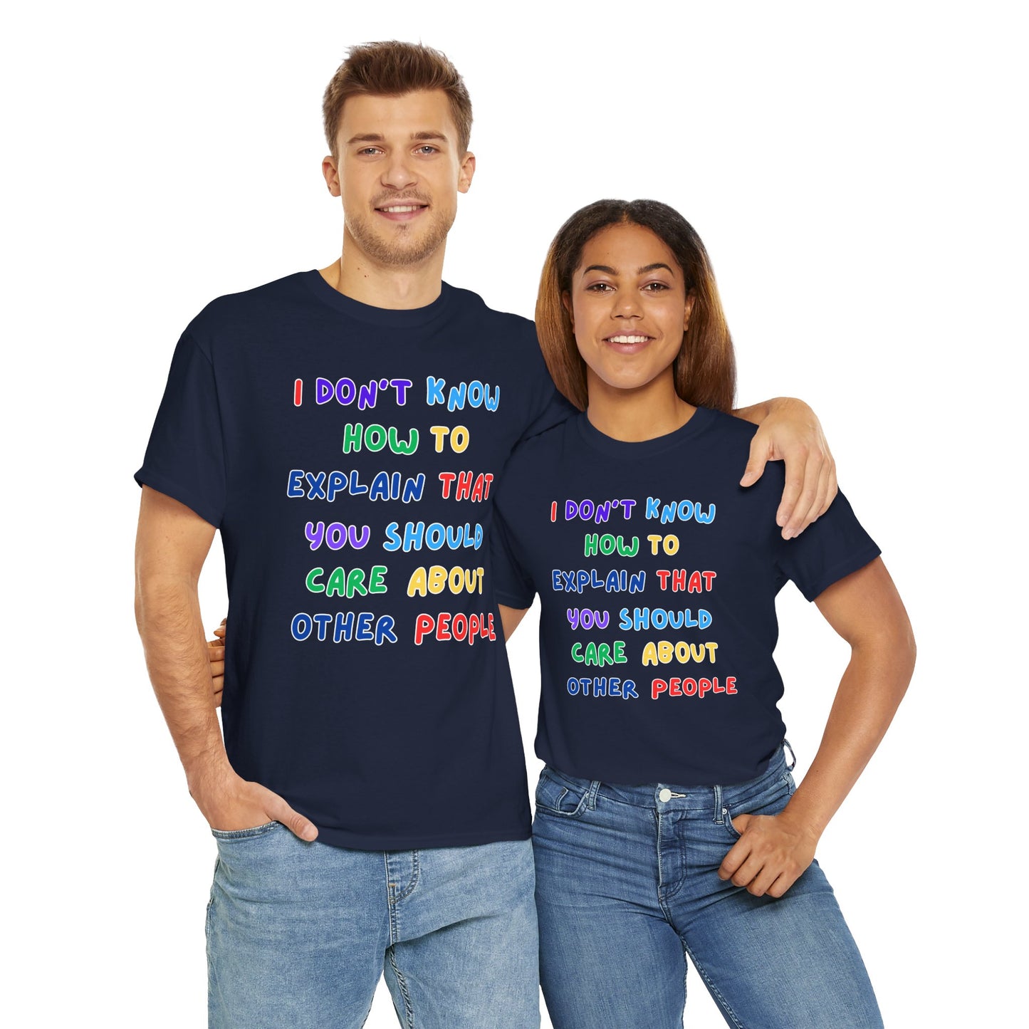 Compassion Message Unisex Heavy Cotton Tee - Comfortable & Thought-Provoking T-Shirt