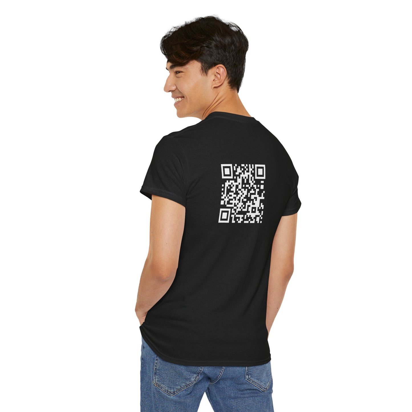Funny QR Code Unisex Tee - Secret Message Cotton Shirt