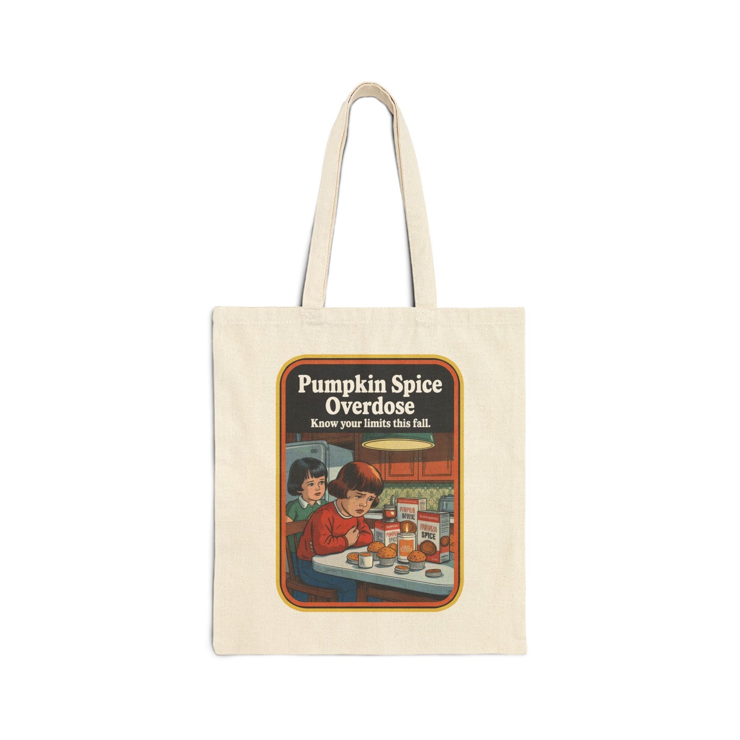 Autumn Pumpkin Spice Overdose Tote Bag | Eco-Friendly Canvas | Fall Gift | Reusable Shopping Bag | Seasonal Decor | Fall Vibes