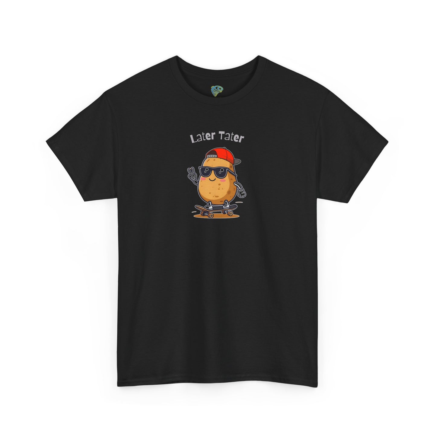 Cool Potato Skateboarder Tee - Later Tater Unisex Heavy Cotton T-Shirt