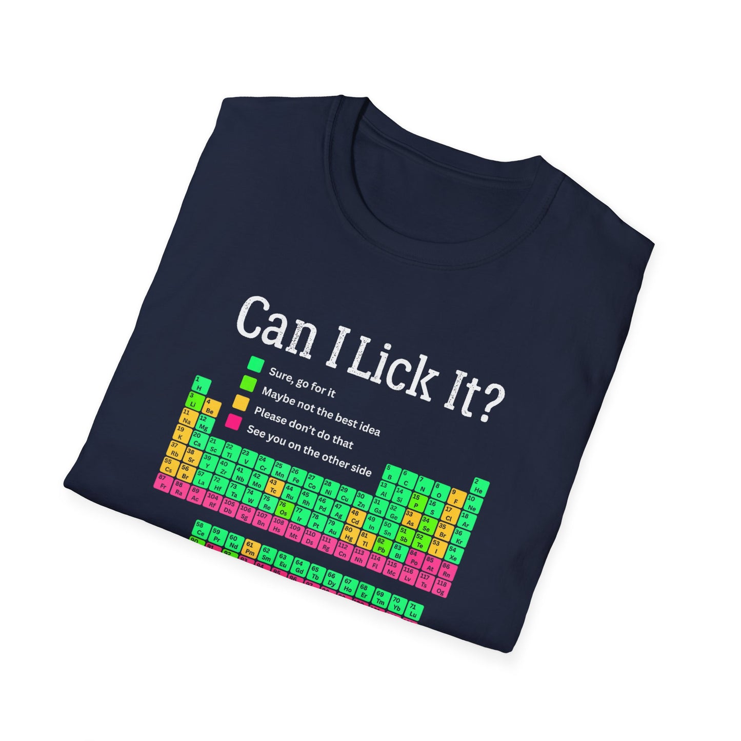 Funny Periodic Table 'Can I Lick It' T-Shirt