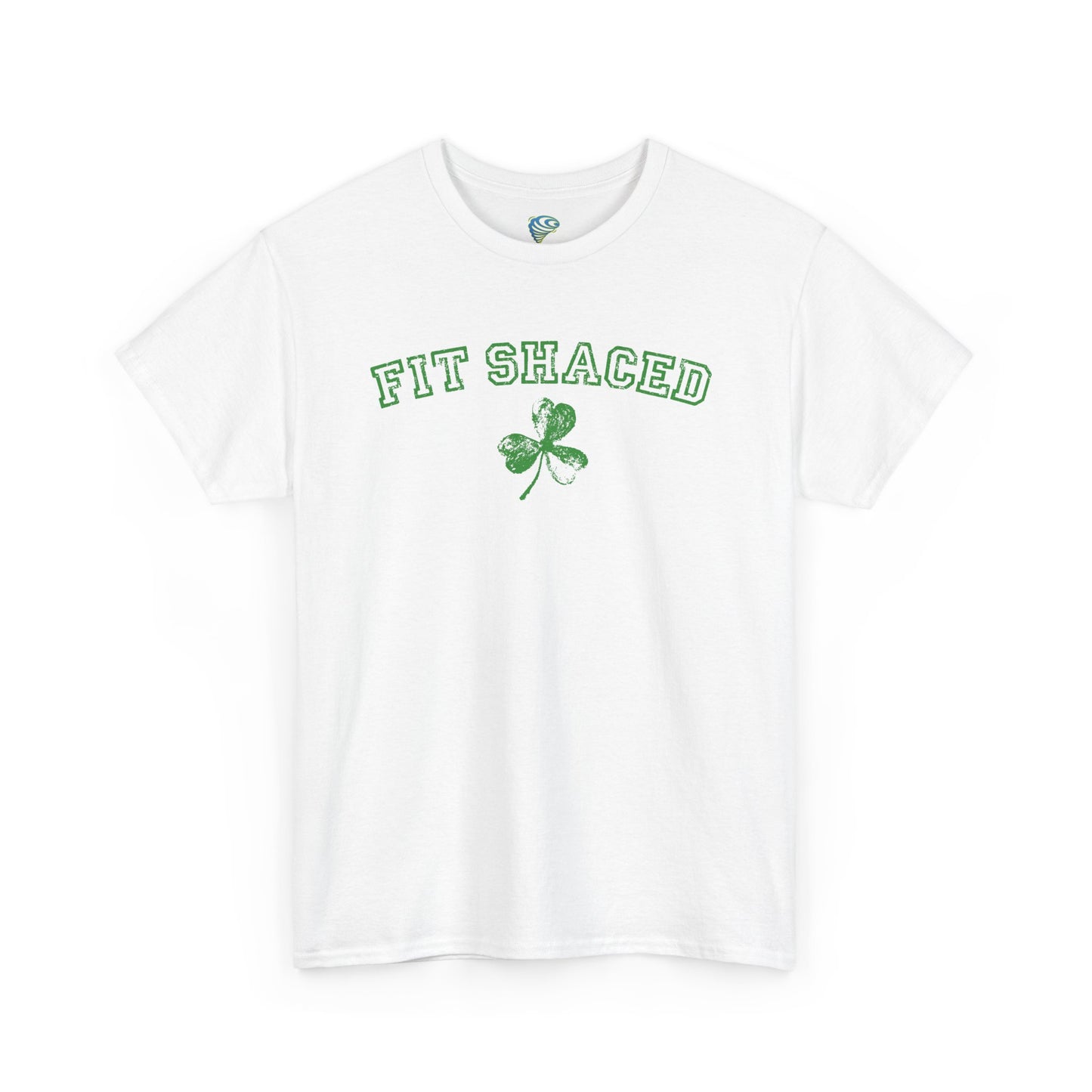 Funny St. Patrick's Day Unisex Heavy Cotton Tee - "Fit Shaced" Shamrock Design
