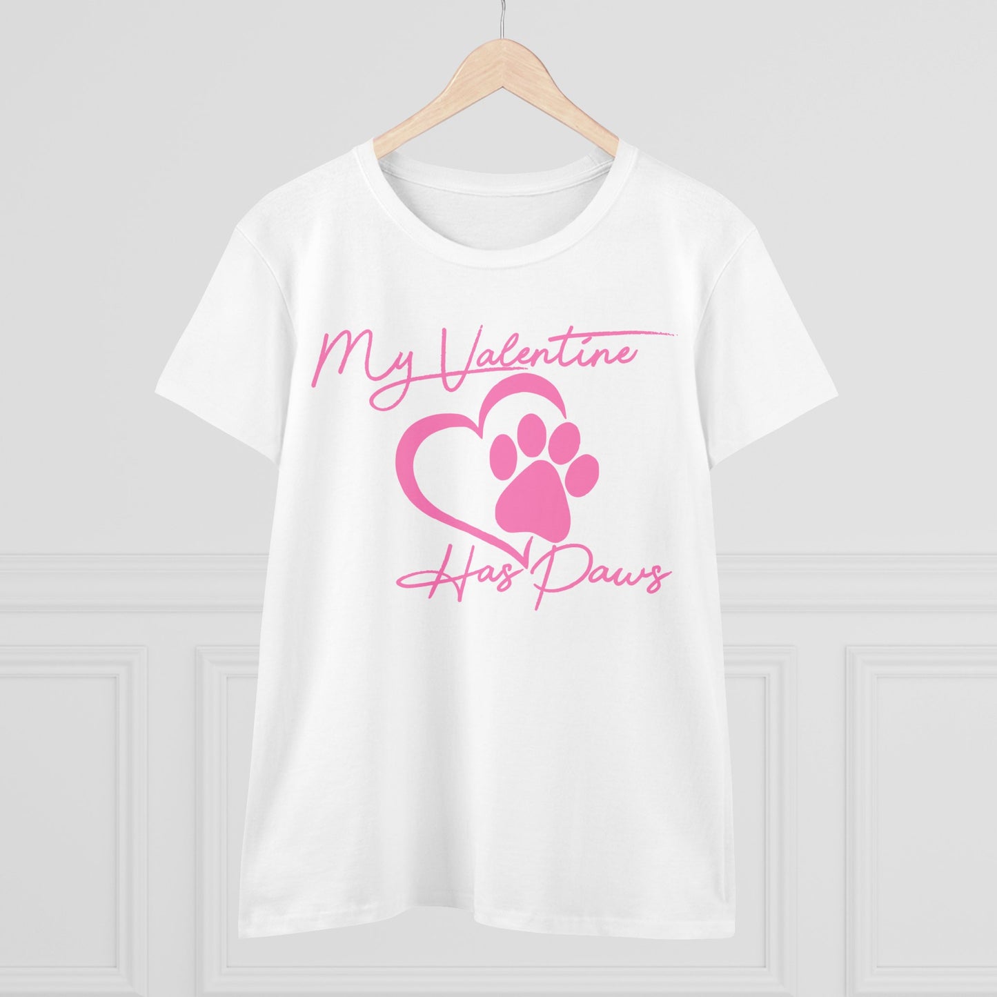 Dog Lover Women's T-Shirt - Valentine's Day 'My Valentine Has Paws'