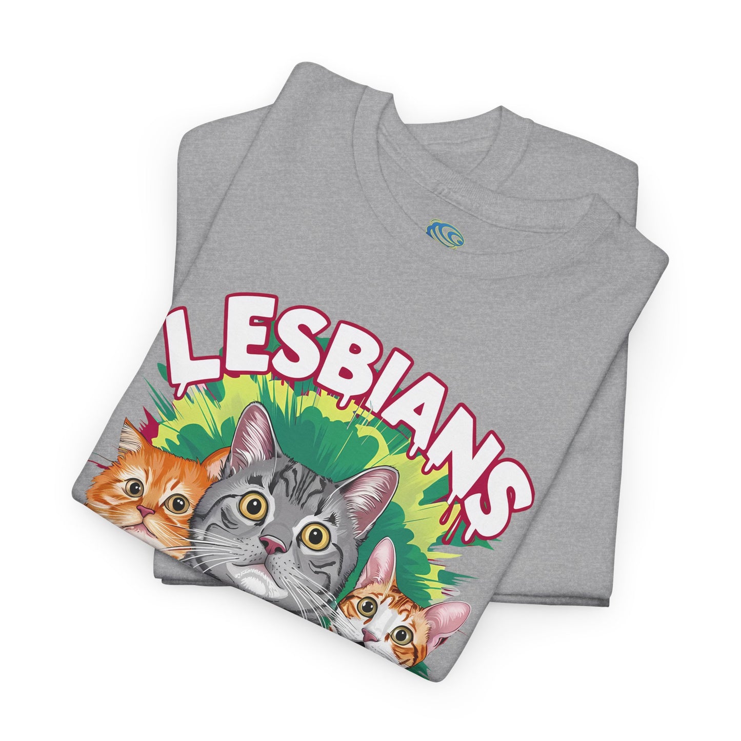 Lesbians Eat What? Unisex Heavy Cotton Tee - Fun & Quirky Cat Design
