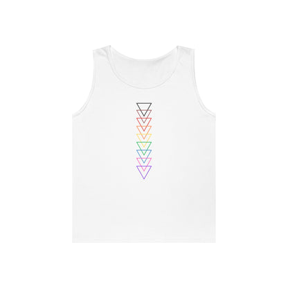 LGBTQ+ Pride Arrows Design Unisex Heavy Cotton Tank Top - Summer Vibes
