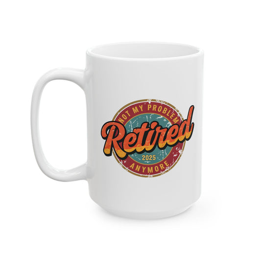 Mug: Retro 'Retired 2025' Coffee Mug