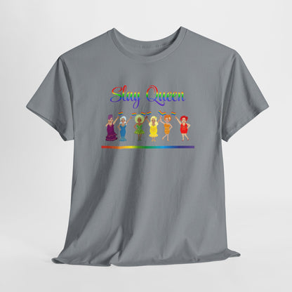 Pride Celebratory Drag Queen Tee - Slay Queen, Unisex Cotton Tee, LGBTQ+ Apparel