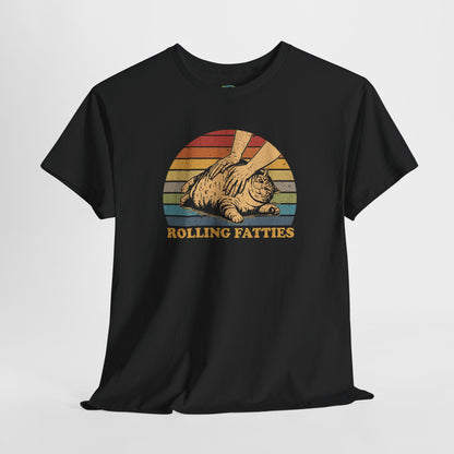 Funny 'Rolling Fatties' Unisex Tee - Fat Cat T-shirt