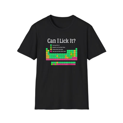 Funny Periodic Table 'Can I Lick It' T-Shirt