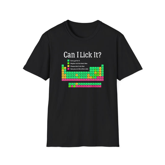 Funny Periodic Table 'Can I Lick It' T-Shirt