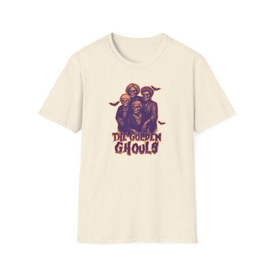 The Golden Ghouls Unisex Softstyle T-Shirt, Sitcom Inspired Halloween Shirt, Ghoul Tee, Spooky Apparel, Ghostly Gift, Festival Wear