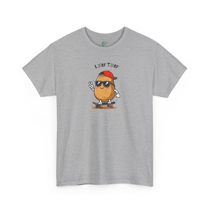 Cool Potato Skateboarder Tee - Later Tater Unisex Heavy Cotton T-Shirt