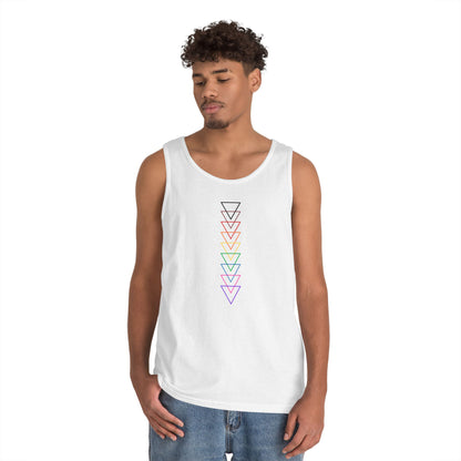LGBTQ+ Pride Arrows Design Unisex Heavy Cotton Tank Top - Summer Vibes