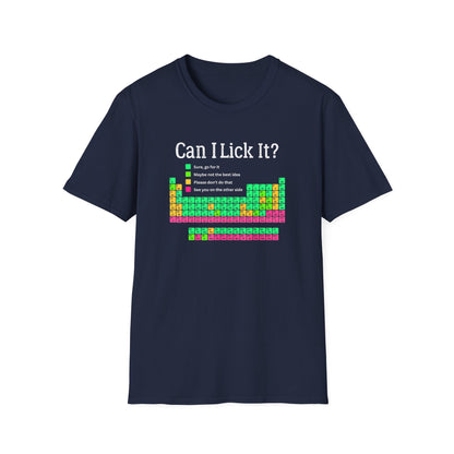Funny Periodic Table 'Can I Lick It' T-Shirt