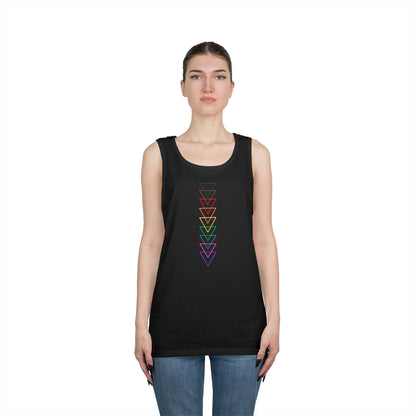 LGBTQ+ Pride Arrows Design Unisex Heavy Cotton Tank Top - Summer Vibes