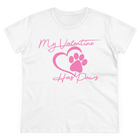 Dog Lover Women's T-Shirt - Valentine's Day 'My Valentine Has Paws'