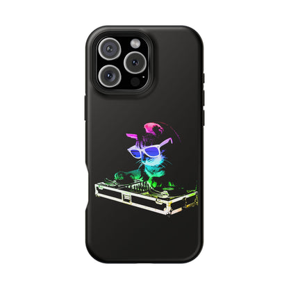 iPhone Case - Retro Rainbow DJ Kitty - MagSafe