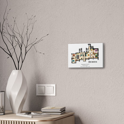 Friends TV Show Apartments 19 & 20 Layout Canvas Prints - Various Size Options