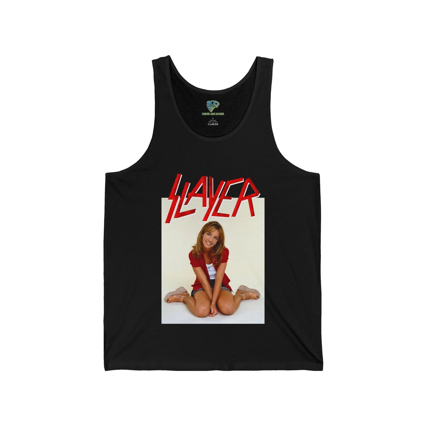 Parody Slayer - Britney Graphic Unisex Jersey Tank - Edgy Rock Style Perfect for Concerts & Casual Wear