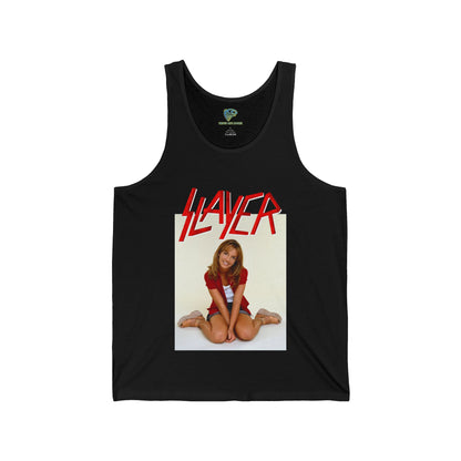 Parody Slayer - Britney Graphic Unisex Jersey Tank - Edgy Rock Style Perfect for Concerts & Casual Wear