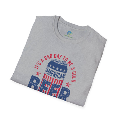 Patriotic 'It's A Bad Day To Be A Cold Beer' Unisex Tee