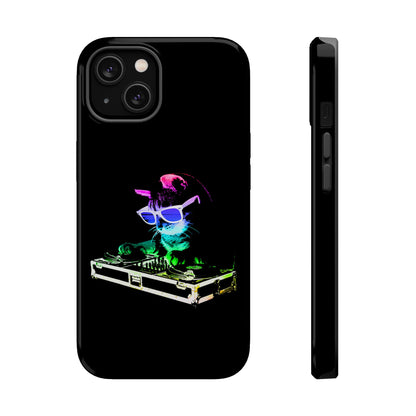 iPhone Case - Retro Rainbow DJ Kitty - MagSafe