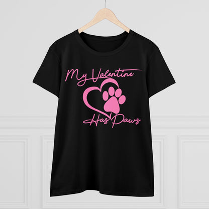 Dog Lover Women's T-Shirt - Valentine's Day 'My Valentine Has Paws'