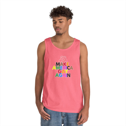 Make America Gay Again Unisex Heavy Cotton Tank Top - LGBTQ+ Pride Wear