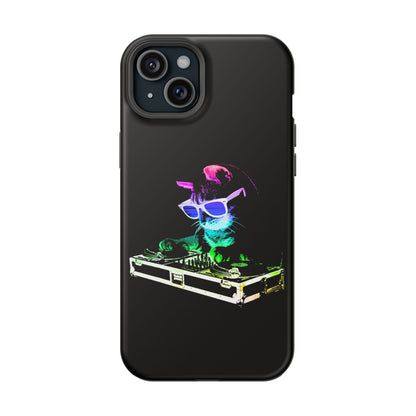 iPhone Case - Retro Rainbow DJ Kitty - MagSafe
