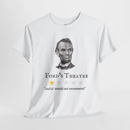 Funny Abraham Lincoln Ford's Theater Google Review Unisex Tee