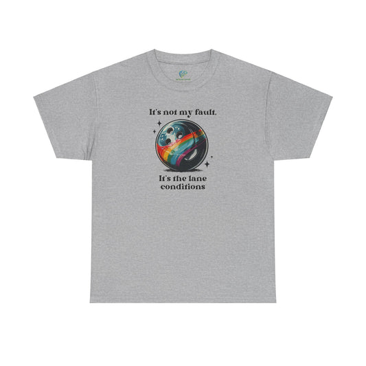 Funny Bowling Tee, 'It's The Lane Conditions' Unisex T-Shirt