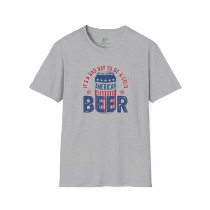 Patriotic 'It's A Bad Day To Be A Cold Beer' Unisex Tee