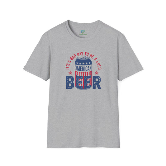 Patriotic 'It's A Bad Day To Be A Cold Beer' Unisex Tee