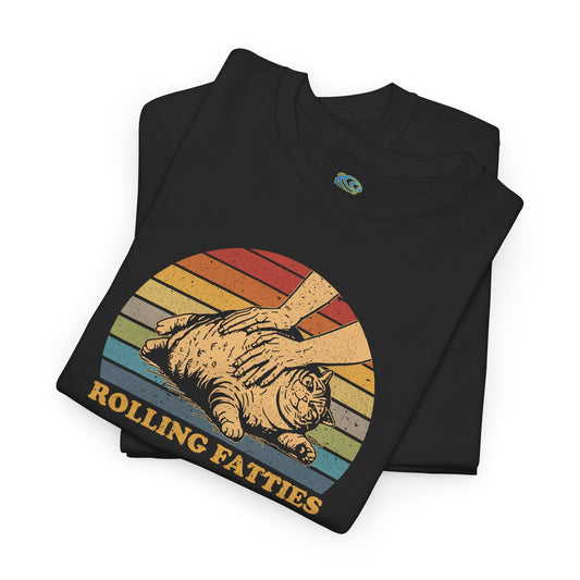 Funny 'Rolling Fatties' Unisex Tee - Fat Cat T-shirt