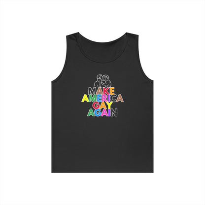 Make America Gay Again Unisex Heavy Cotton Tank Top - LGBTQ+ Pride Wear