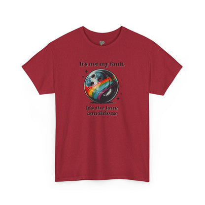 Funny Bowling Tee, 'It's The Lane Conditions' Unisex T-Shirt
