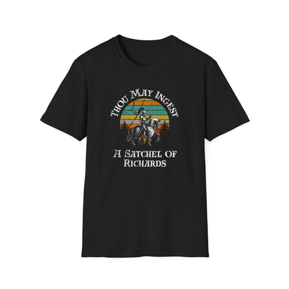 Funny Vintage Graphic Unisex T-Shirt - 'Thou May Ingest A Satchel of Richards'