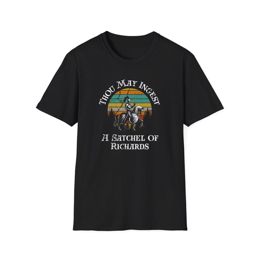 Funny Vintage Graphic Unisex T-Shirt - 'Thou May Ingest A Satchel of Richards'