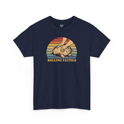 Funny 'Rolling Fatties' Unisex Tee - Fat Cat T-shirt