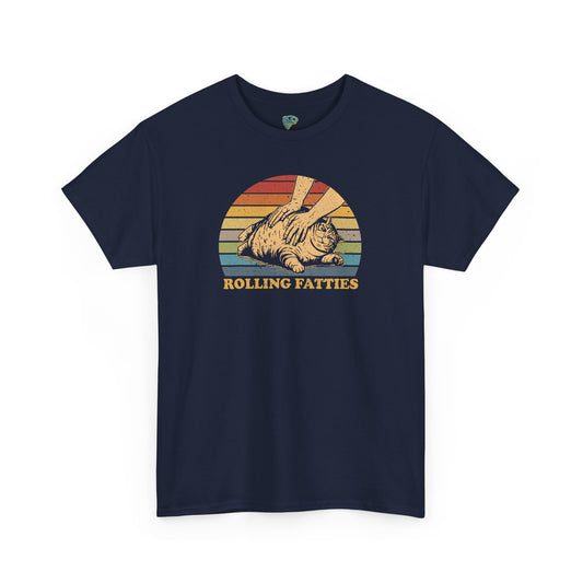 Funny 'Rolling Fatties' Unisex Tee - Fat Cat T-shirt