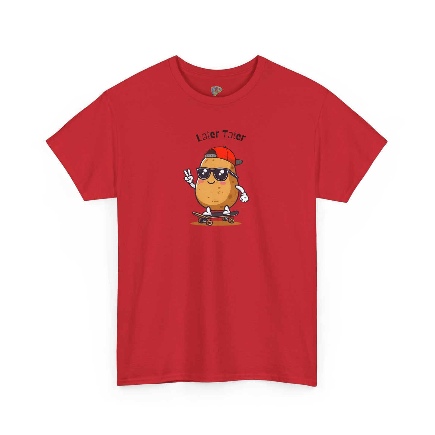 Cool Potato Skateboarder Tee - Later Tater Unisex Heavy Cotton T-Shirt
