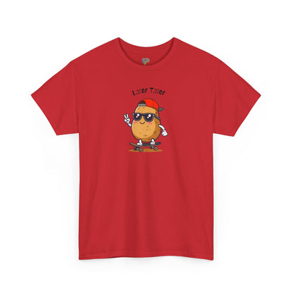 Cool Potato Skateboarder Tee - Later Tater Unisex Heavy Cotton T-Shirt