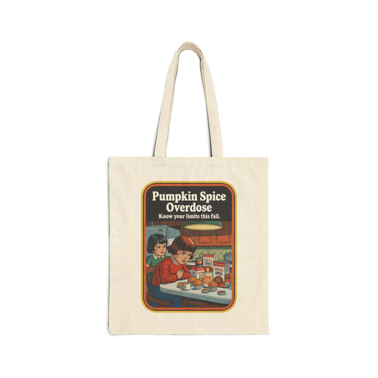 Autumn Pumpkin Spice Overdose Tote Bag | Eco-Friendly Canvas | Fall Gift | Reusable Shopping Bag | Seasonal Decor | Fall Vibes