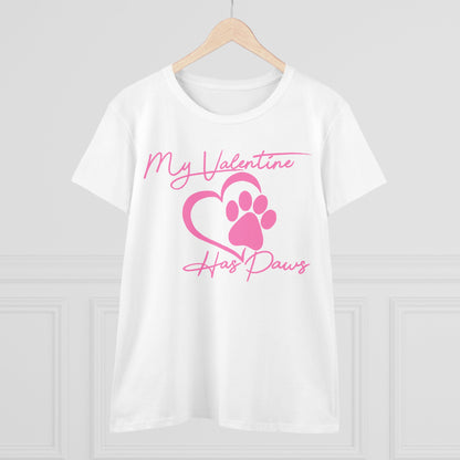 Dog Lover Women's T-Shirt - Valentine's Day 'My Valentine Has Paws'