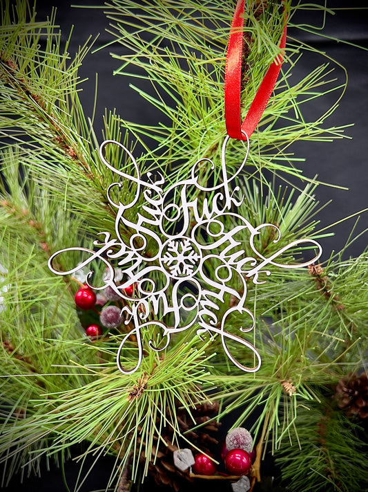 Fuckflake Christmas Ornament - Funny but Elegant Snowflake Ornament