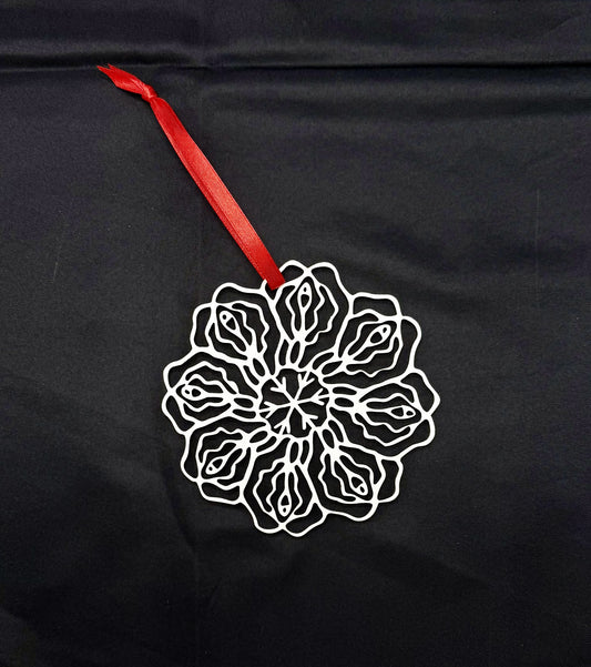 Vaginaflake Christmas Ornament - Funny Adult Gag Gift - Funny Holiday Decor